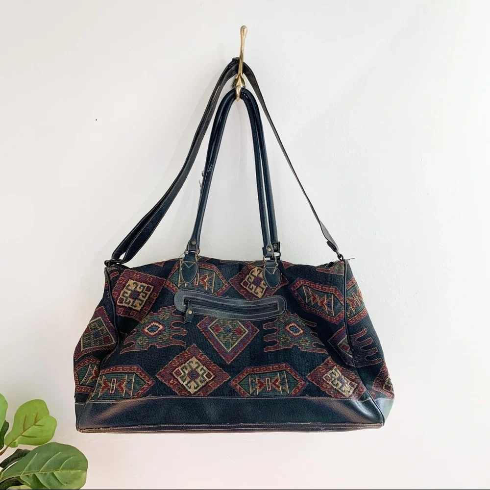 Vintage Gitano Southwestern Boho Large Travel Bag - Picture 1 of 14
